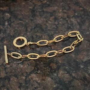 Men's Craftd London Gold Oval Link Chain Jewelry Bracelet tarnish-proof